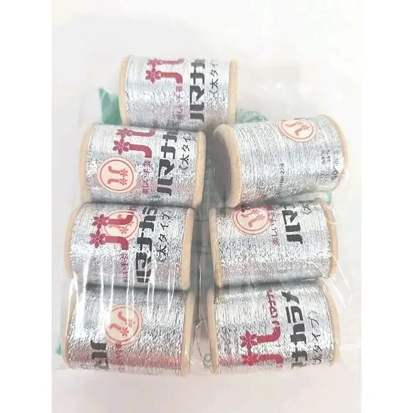 Hamanakarame Thread Color #228 Gliter Silver Lot of 7 U326 - Picture 9 of 9